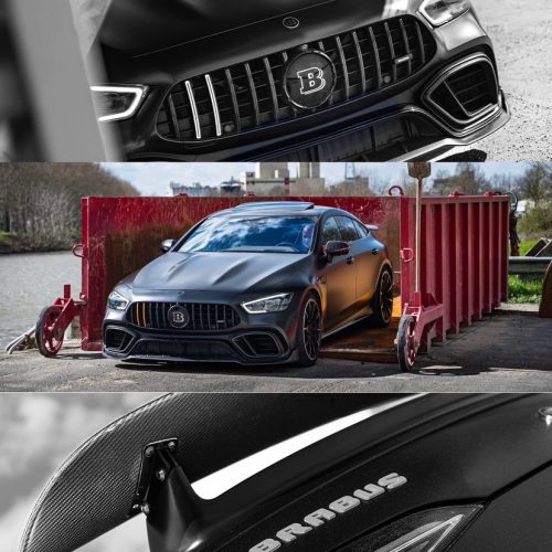 Een compilatie van foto's van de Mercedes GT63 AMG BRABUS 700 met een focus op de BRABUS tuning elementen.